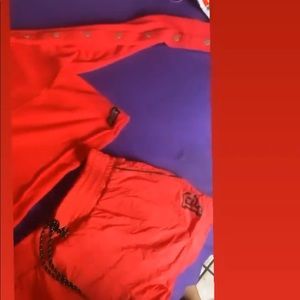 Pink shorts and long sleeve shirt